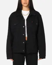 [LEVI STRAUSS AND CO] Levi Strauss And Co Denim Trucker Jacket Black - Size M M Black