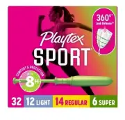 Playtex Sport Tampons - Light/Regular/Super -trio Pack- 32 count