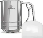 Cook Army Flour Sifter, 3 Cup Stainless Steel, Great Double-Layer Baking Sifters for All Baking Flour and Powdered Sugar, Flour Strainer