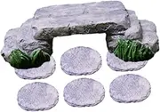 Milisten Create Your Own Fairy Garden Mini Mushroom Pedal Ornament Resin Stepping Stone for DIY
