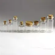 0.5ML--60ML Wholesale Lots Small Empty Clear Glass Bottles Vials with Cork