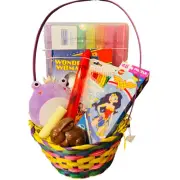 Wonder Woman Easter basket with books one hard cover book 5 min stories