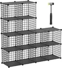 TUMUCUTE Wire Cube Storage Organizer, 12-Cube Metal Storage Shelves Bookshelf,
