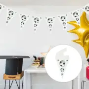 Football Themed Pull Flag Triangle Sports Bunting Hanging Toddler