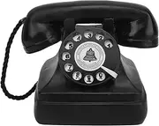 Zerodis Sensitive Harz Vintage Telephone Model Vintage Button Design Retro Decoration of The Office at Home