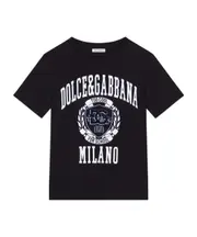 Dolce Gabbana Kids Logo Printed Crewneck T-Shirt 12,8Y,6,14Y,12Y,10Y,12 Black