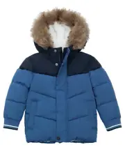 Rokka&Rolla Baby Boys' Water-Resistant Sherpa Fleece Lined Puffer Jacket