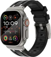 Silicone Sport Strap Compatible Apple Watch Metal Connector 49, 45, 44, 42mm 009
