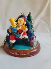 Simpsons Bradford Illuminated Christmas Ornament 2002 HO HO HOMER