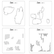 Sizzix Abstract Marks Layered Stencil Set