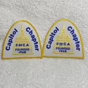 Pair 2 1968 Founded Capitol Chapter FMCA Unused Patches Shoulder Jacket