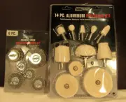 TOOL SHOP 6PC CRIMPED WIRE CUP AND BRUSH SET & 14 PC ALUM POLISHING KIT