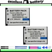 2x Li-42B Battery FOR Nikon EN-EL10 Casio NP-80 Pentax D-Li63 Kodak KLIC-7006