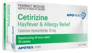 Apotex Health Cetirizine Hayfever & Allergy 70 Tabs