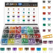 Car Fuses Assortment Kit, 180 Pcs Standard & Mini & Low Profile Mini Fuse (1A...