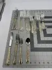 16 Pcs Wallace 18/10 Stainless Continental Gold Bead Forks Knives Spoons NEW!!