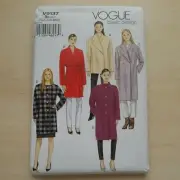 Vogue V9137 Basic Design PATTERN Misses Jacket Coat & Belt Size XSM-MED