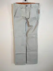 Chaps Boys Size 14 Pants Khaki Approved Schoolwear Flat Front Adjustable Waist