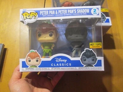 FUNKO POP DISNEY CLASSICS PETER PAN & PETER PAN'S SHADOW DARK 2 PACK HOT TOPIC