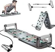 Upgraded Pilates Reformer Machine, Foldable Pilates Board with Resistance Bands, Load Capacity 300kg, Pilates Reformer Board, Automatic Rebound Ab Roller Wheel Workout Equipment