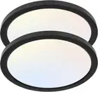 2 Pack 12 Inch Selectable CCT LED Round Flat Panel Light, 24W, 3000K/4000K/50...