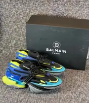 Balmain Unicorn Low Top Chunky Sneakers Neoprene Men's Size 12 New In Box