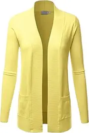 [LALABEE] Women's Open Front Pockets Knit Long Sleeve Sweater Cardigan(S~3XL)