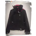 [現貨] 英國直購 SUPERDRY  極度乾燥 連帽防風衝鋒外套 三層拉鍊 桃紅