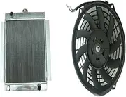 RACE ALLOY RADIATOR&14" FAN Compatible For Ford Escort Mk1 Mk2 RS2000 1968-1980 MT 3ROW