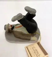 Flambro Emmett Kelly Jr. Minature Figurine Clown Laying On Back Exercising 1984