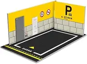 Car Garage Protective Organizer Scene 1/24 Scale Diorama Car Garage Model Car Parking Lot Background Display Scene Model Toy Simulation Parking lot Mode(2)