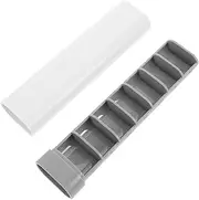 Beavorty Daily Pill Box Small Travel Organizer Case 7 Sections for Medicine Gum Supplements