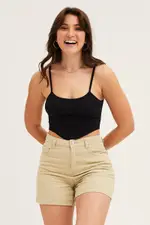 Black Seamless Corset Detail Singlet Top - Size L, Women's Singlet