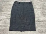 LOFT Skirt Womens 00 Blue Polyester Blend Pencil NWT