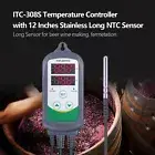 Inkbird Temperature Controller ITC-308S for Heating & Cooling Brewing Alarms AU
