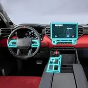 Kaecad Car Interior Film Dashboard Piano Board Shift Center Console Anti-Scratch Transparent TPU Protection Film,for Toyota Tundra 2022-2023 (GPS Navigation)