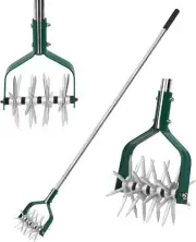 Rotary Cultivator Tiller Adjustable S/S Handle Rotary Tiller with Detachable ...