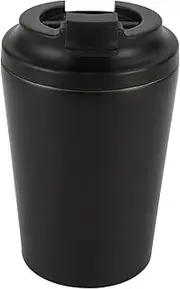 AIQIUQIU Coffee Cup 12 oz (340ml) Insulated Travel Coffee Mug, Leak-Proof Stainless Steel Travel Mug with Lid, BPA Free 3Hr Hot/Cold Retention Reusable Travel Milk Cup, Black