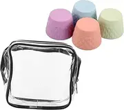 VALICLUD 4pcs Silicone Travel Containers for Creams and Lotions Portable Refillable Cosmetic Jars Leak Skincare Makeup Storage for Travel Business Trips and Daily Use