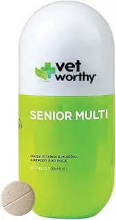 Vet Worthy Senior Multi Vitamin Liver Flavored Chewables for Dogs (60 Count)
