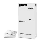 uvex clear 1005 Lens Protection & Cleaning Towelettes - 100 Pack - Lens Cleaner