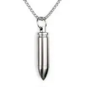 Small Pill Box Titanium Pill Fob Necklace Bullet Nitro Mini Waterproof Pill H...