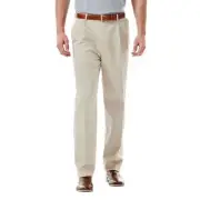 NWT Mens Size 34 34x34 Haggar Flat Front Khaki Pants