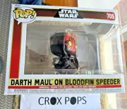 Darth Maul on Bloodfin Speeder 705 STAR WARS FUNKO Pop Vinyl NEW in Mint Box