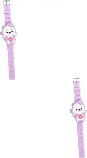 [LIFKOME] 2pcs Material Boys and Girls Watch Clamshell Touch Screen Easy to Wear for Boys/girls