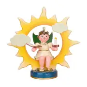 New in Box - Hubrig Volkskunst Angel with Sun, Book & Candle Figurine