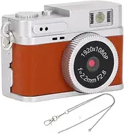 Generic Mini Keychain Camera, 1080P 20MP 0.96in Screen Digital Camera with Flash Light, Filters & Long Battery Life, Compact Portable Video Recorder for Travel Study Recording (Brown)