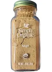 Simply Organic Ground Sage Leaf, 1.20 Ounce, Sweet Earthy Flavor, Hints of Mint