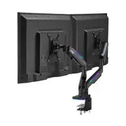 AVLT RGB Lights Dual 17”-43” Gaming Monitor Arm Desk Mount, Fits Two