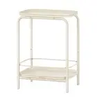 2-Tier Outdoor Table, Small Side End Table with Tray Storage, Bedside